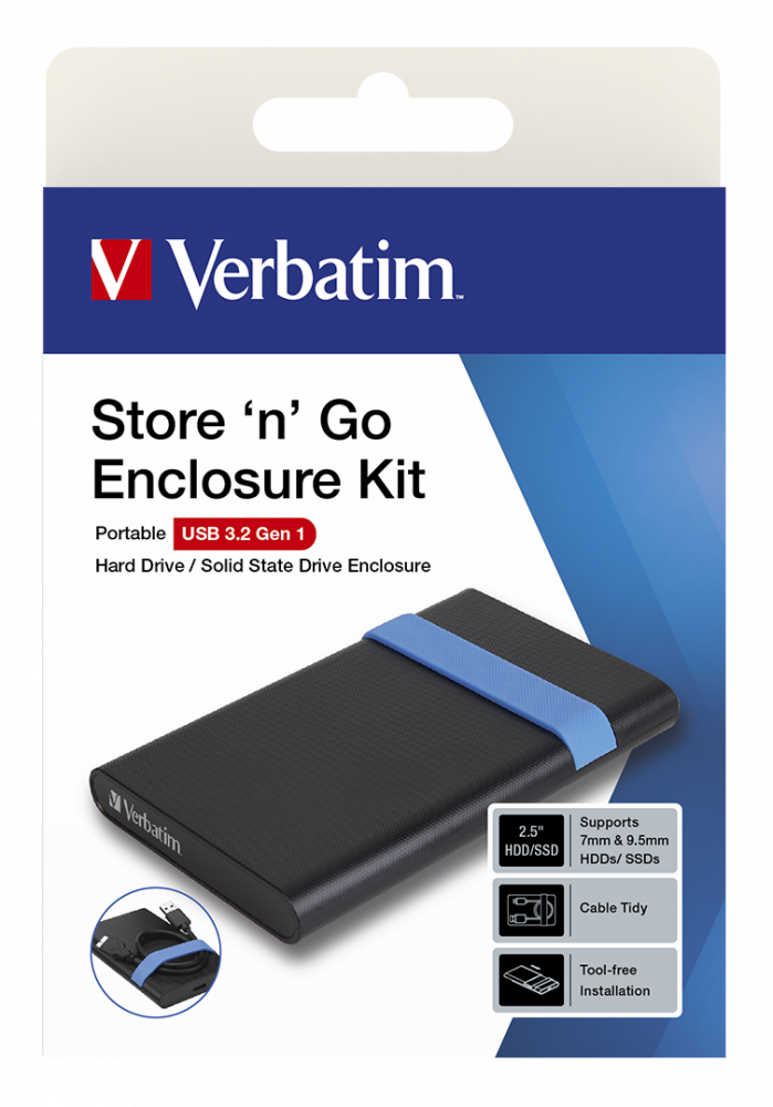 Store 'n' Go kabinettsats för 2,5” hårddisk med USB 3.2 Gen 1